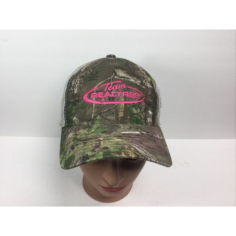 Team Realtree Camo Hat Womens pink logo hunting baseball Cap Adjustable